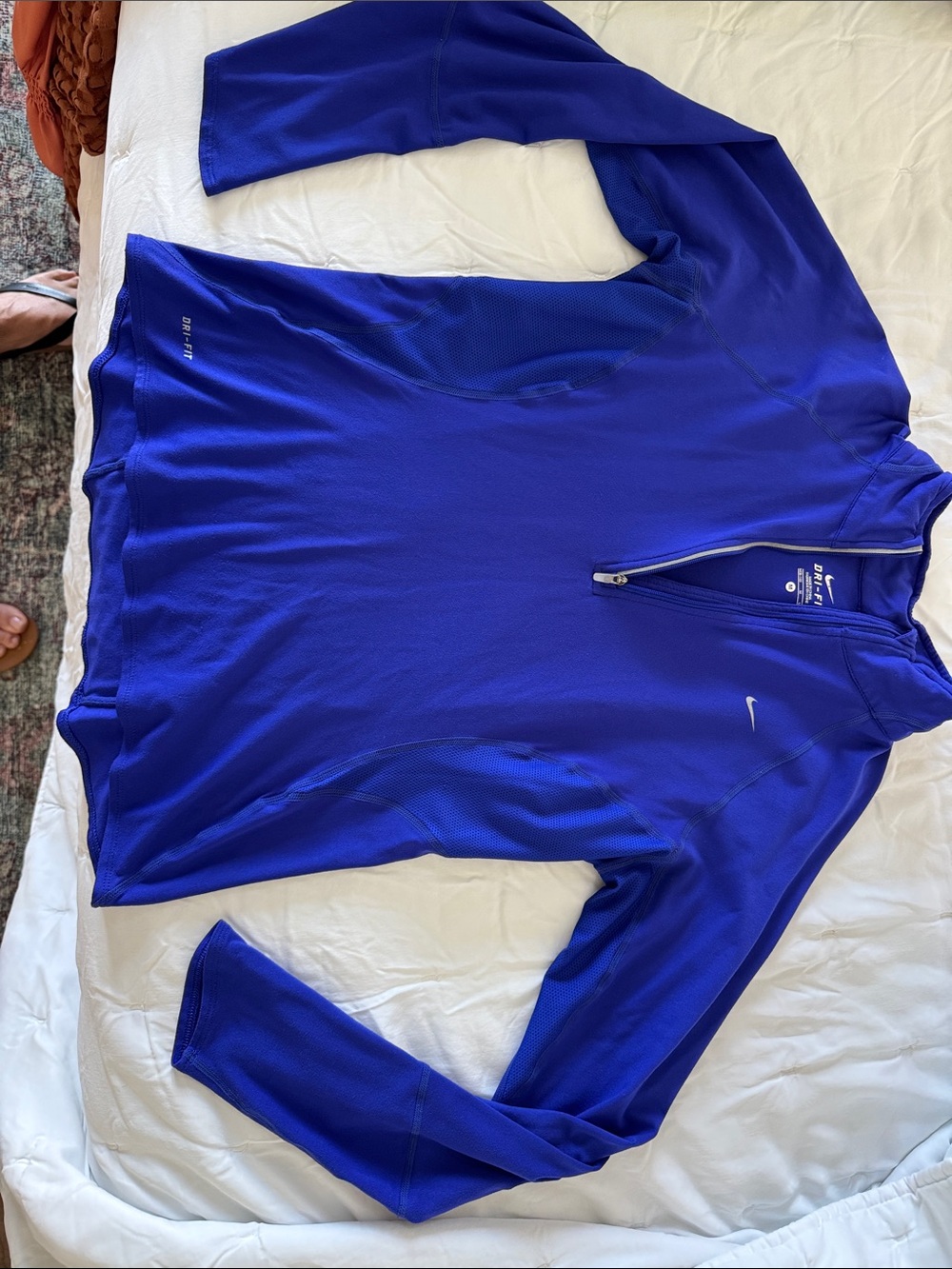 Nike Women’s Dri-FIT Half-Zip Long Sleeve Top - Blue